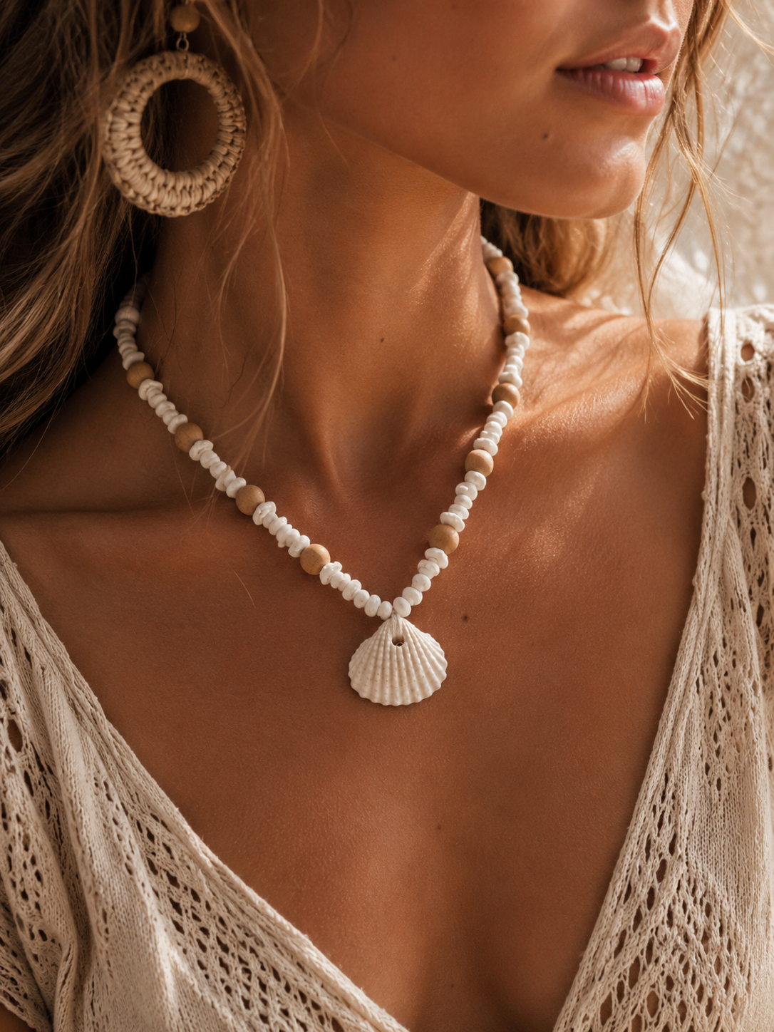 Boho Muschelkette „Beach“