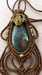 Amazonite Macramé Pendant