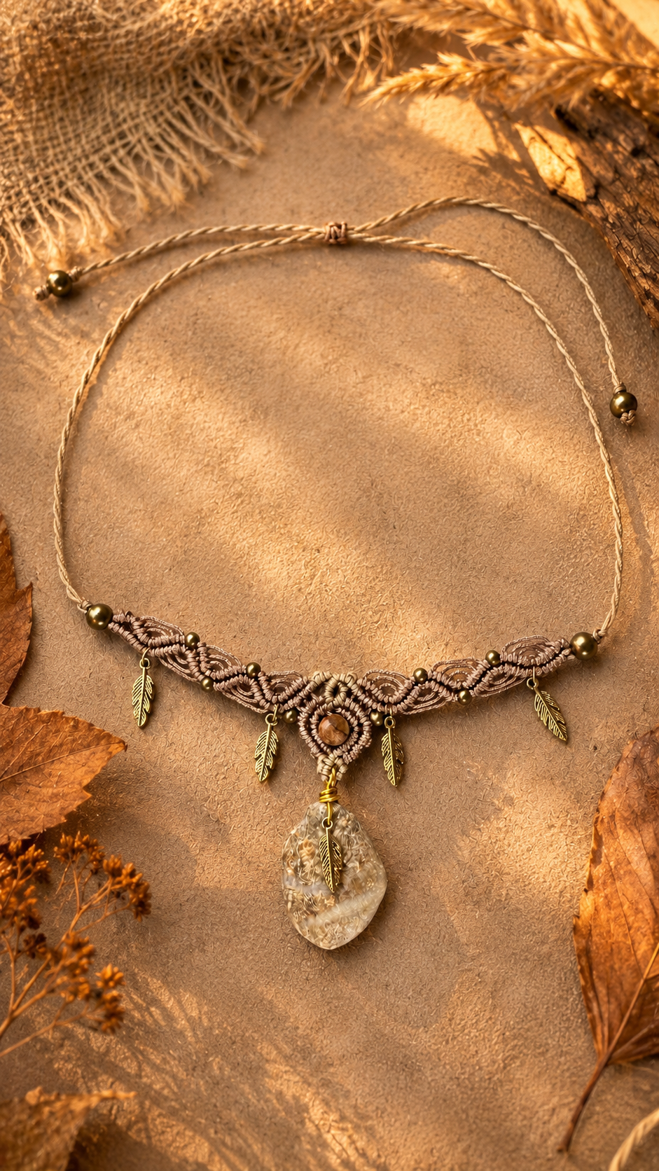 Makramee Choker „ Indian Summer“