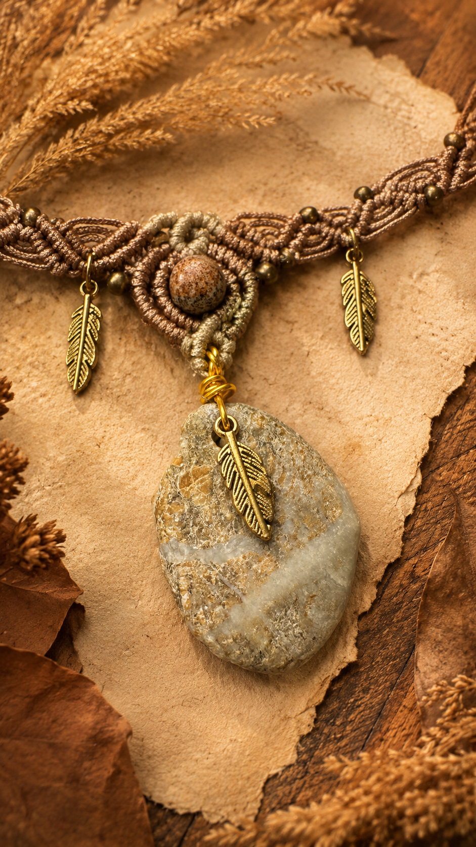 Makramee Choker „ Indian Summer“