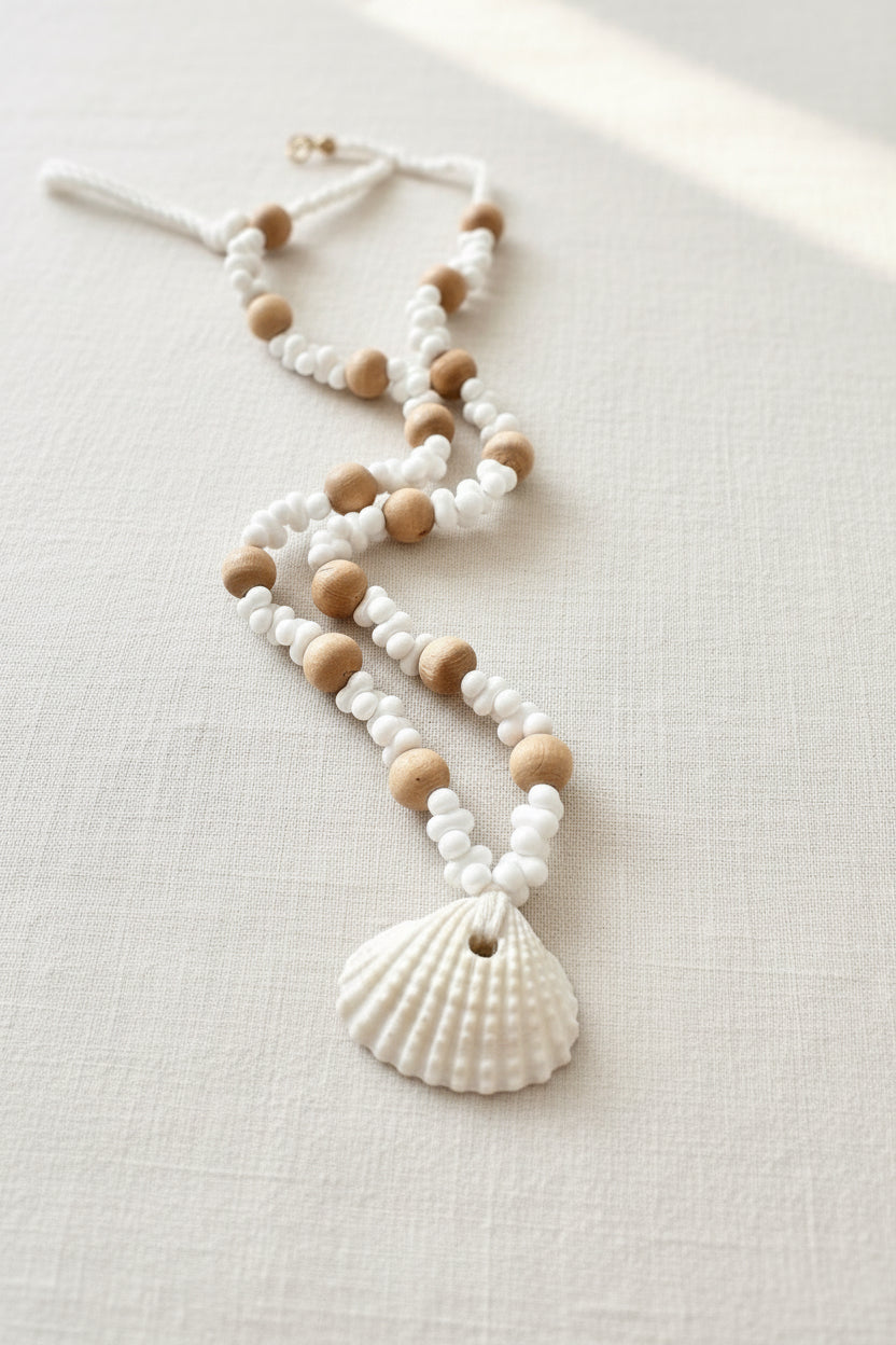 Boho Muschelkette – Sommerliche Halskette mit Muschel | Beach Schmuck